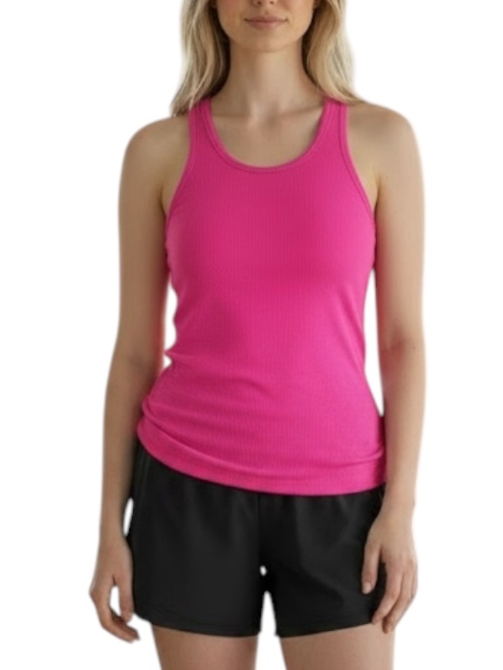 Lululemon Ebb To Street Cropped Racerback Tank Top Pink B/C Cup Light Support